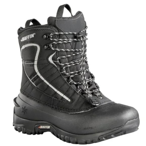 Baffin Women's Sage mid calf full lace up hiking Snow Winter Boots Black NIB sz6 - Picture 1 of 9